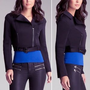 XX SOLD XX SOLD XX Bebe crop moto scuba jacket